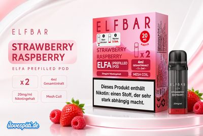 Elf Bar ELFA Prefilled Pod Strawberry Raspberry 2er Pack (4ml)