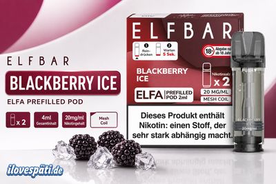 Elf Bar ELFA Prefilled Pod Blackberry Ice 2er Pack (4ml)