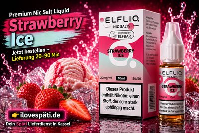Elfliq Nic Salt Strawberry Ice 20mg 10ml Elfliq Nic Salt Strawberry Ice 20mg 10ml