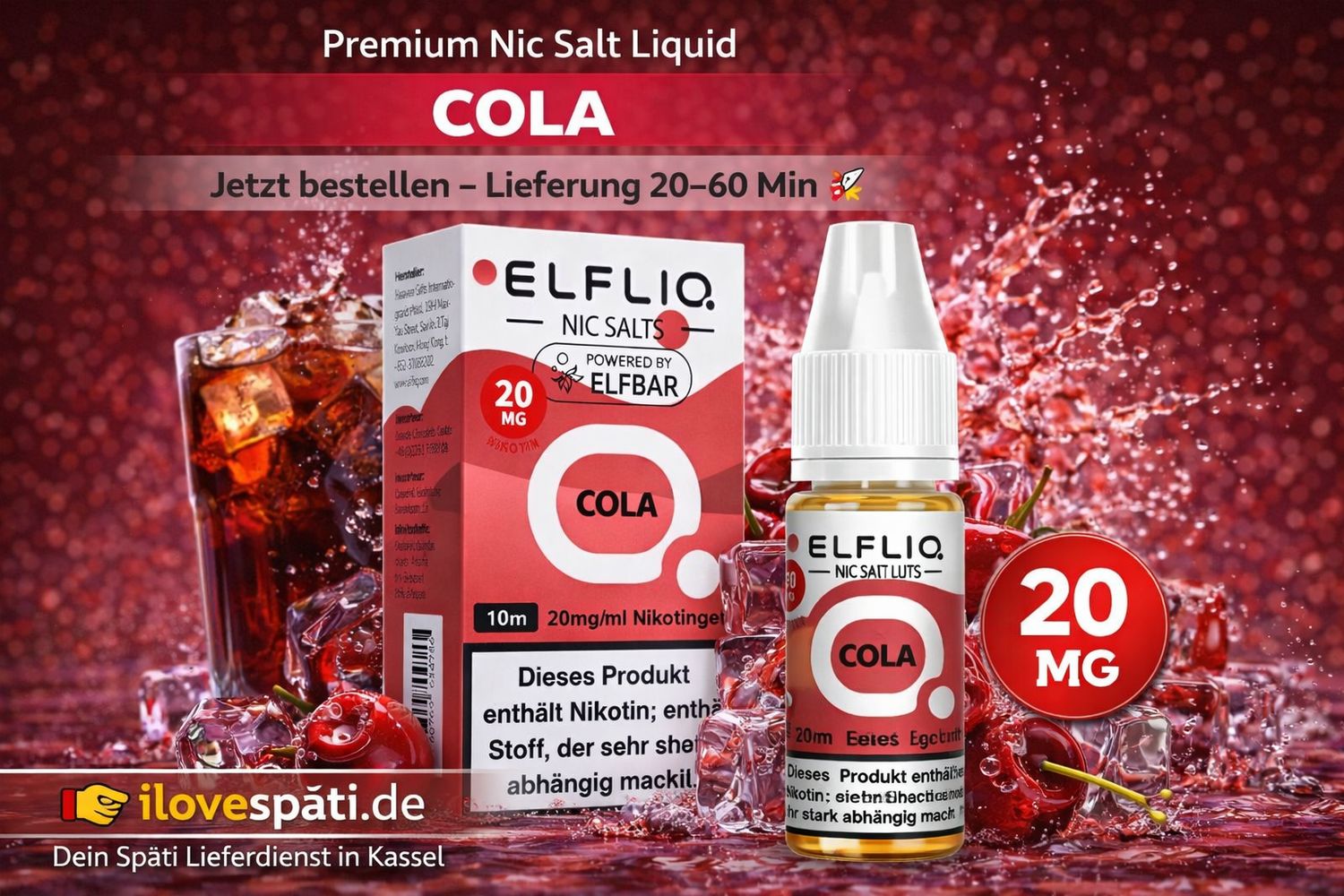 ELFLIQ Cola (20mg) – Nic Salt Liquid 10ml
