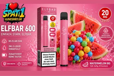 Elfbar 600 Watermelon BG – 20mg Nikotin Einweg Vape