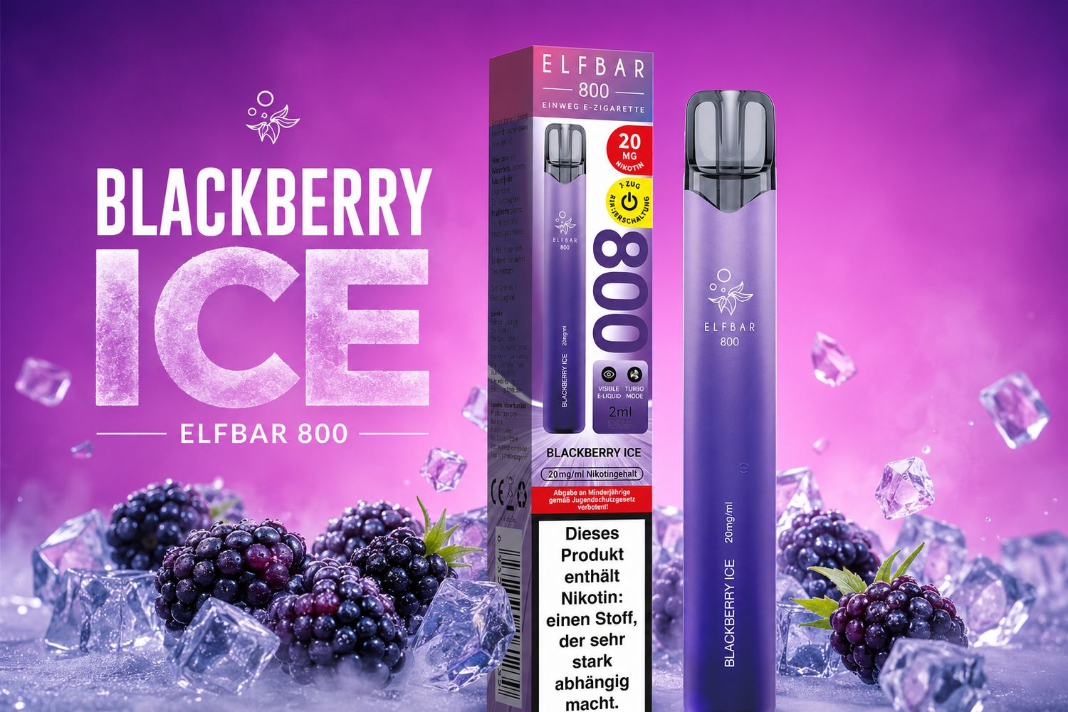Elfbar 800 Blackberry Ice 20mg