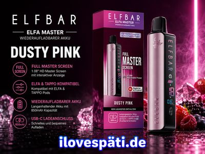 ELFBAR ELFA Master Dusty Pink Basisgerät 850 mAh ELFBAR ELFA Master Dusty Pink Basisgerät 850 mAh