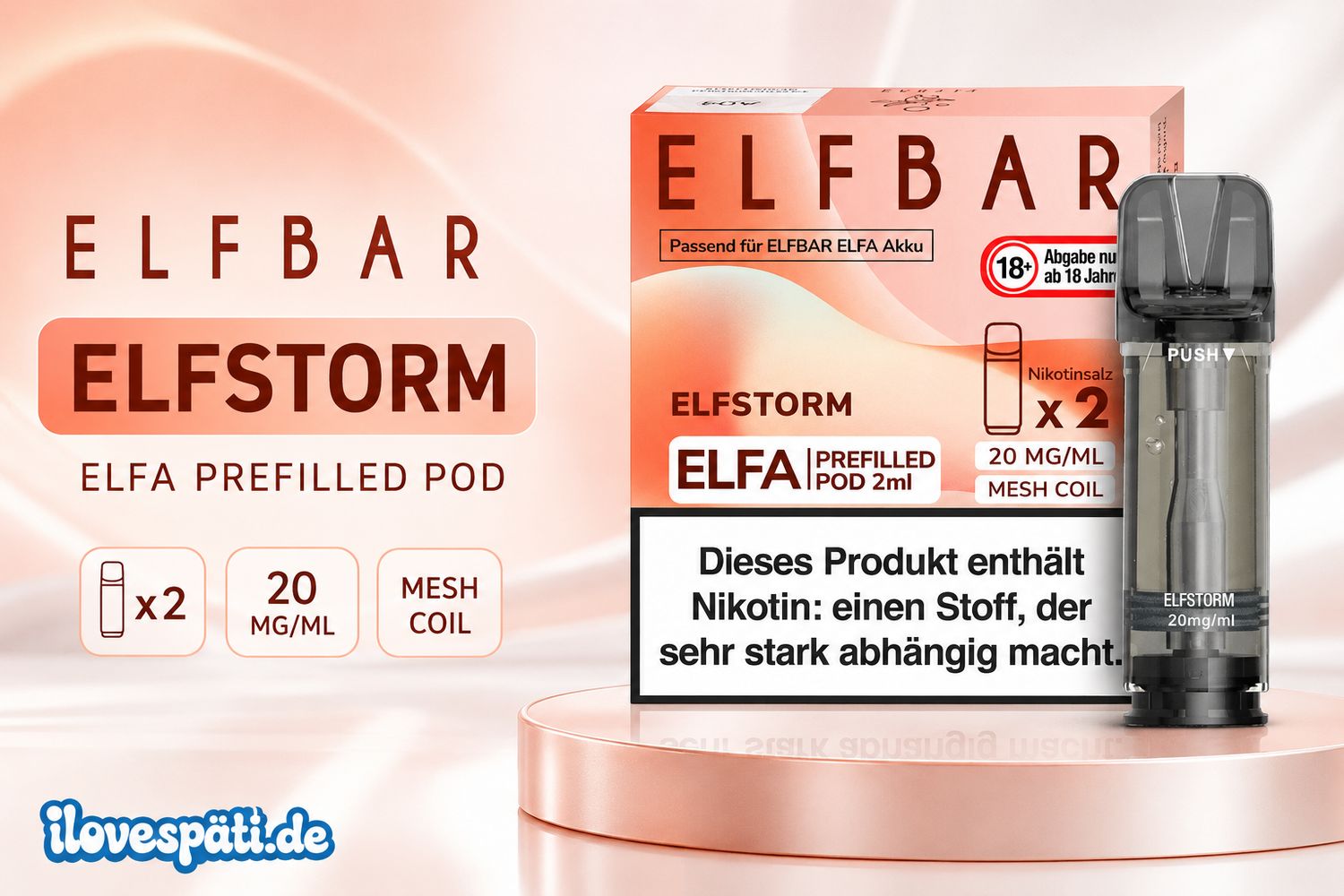 Elf Bar ELFA Prefilled Pod ELFSTORM 2er Pack