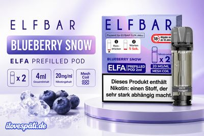 Elf Bar ELFA Prefilled Pod Blueberry Snow 2er Pack (4ml)