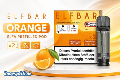 Elf Bar ELFA Prefilled Pod Orange 2er Pack Elf Bar ELFA Prefilled Pod Orange 2er Pack