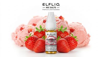 ELFLIQ Strawberry Ice Cream – Nic Salt Liquid (10mg/ml)
