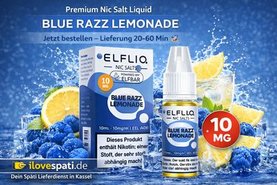 ELFLIQ Blue Razz Lemonade 10mg Nic Salt Liquid 10ml