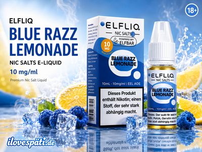 ELFLIQ Blue Razz Lemonade 10mg Nic Salt Liquid 10ml ELFLIQ Blue Razz Lemonade 10mg Nic Salt Liquid 10ml