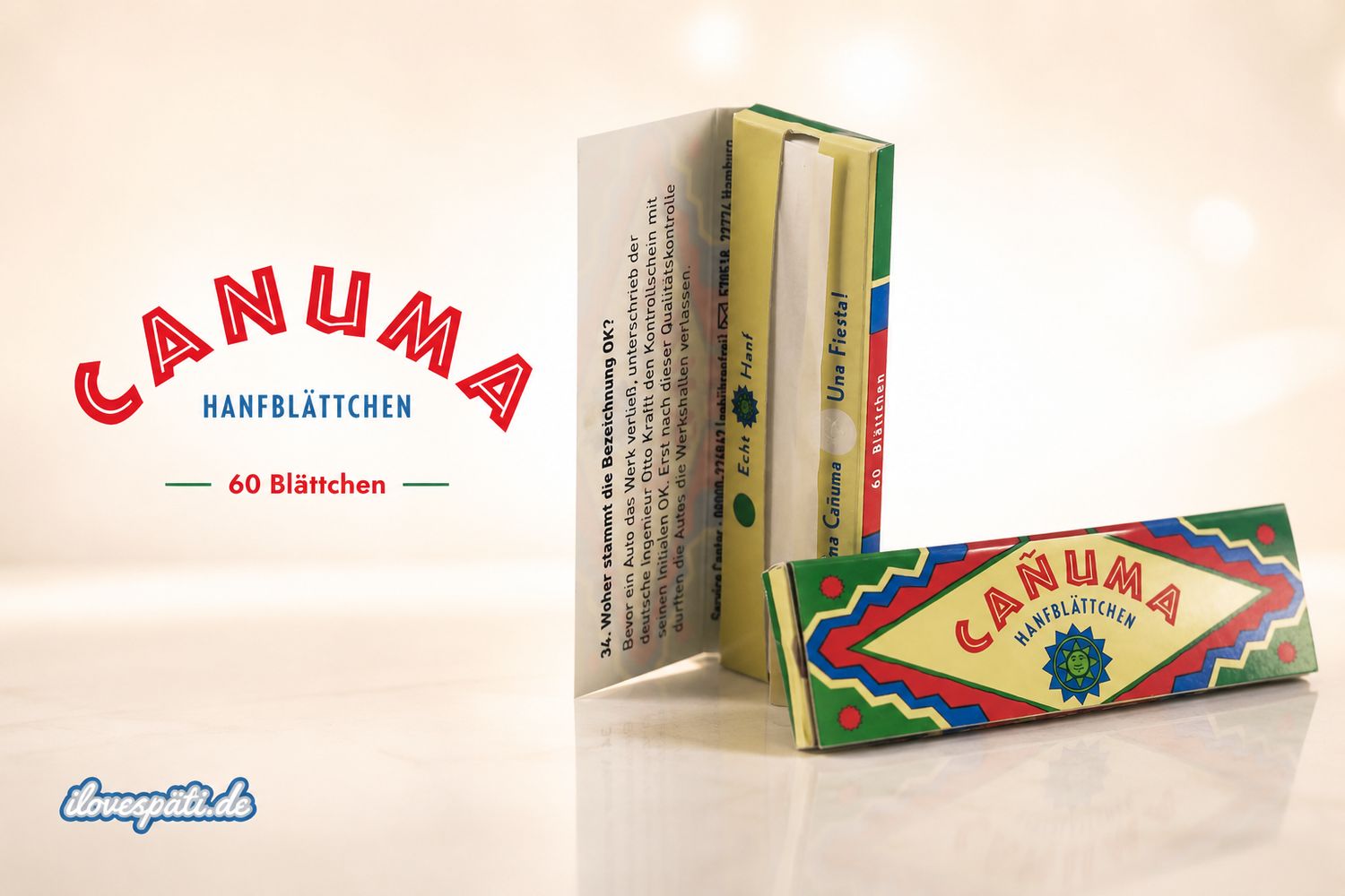 CANUMA Hanfblättchen – 60 Blättchen Zigarettenpapier