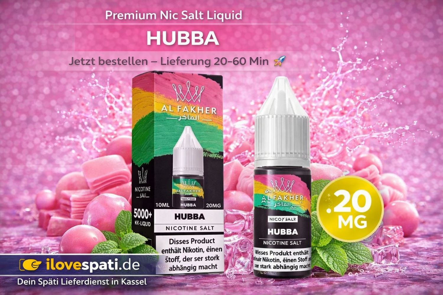 Al Fakher Hubba 20mg Nic Salt Liquid 10ml