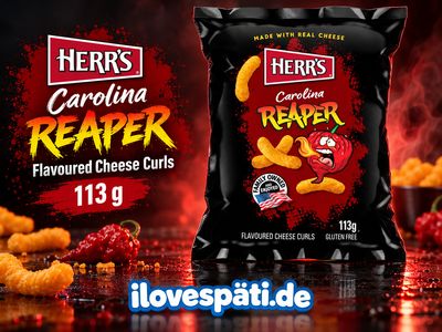 Herr’s Carolina Reaper Cheese Curls 113 g – Scharfe Käseflips