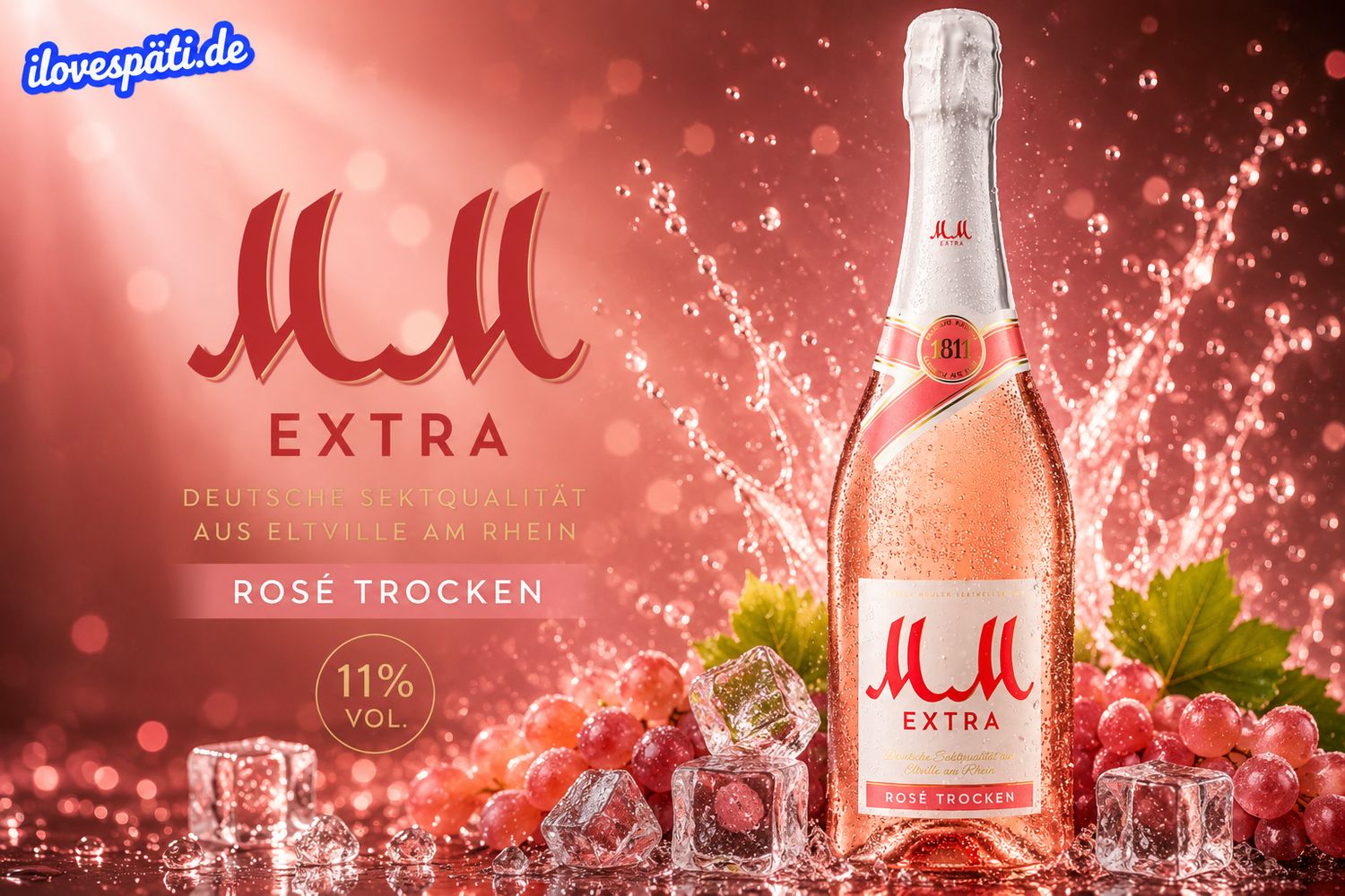 MM Extra Rose Trocken Sekt 0,75l Alc. 11% Alc