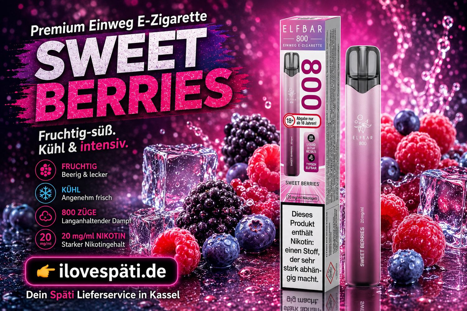 Elfbar 800 Sweet Berries 20mg