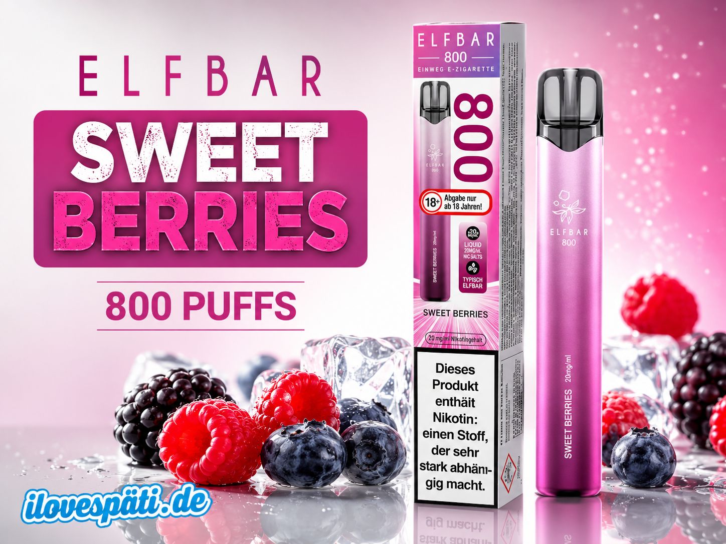 Elfbar 800 Sweet Berries 20mg