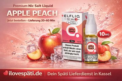 ELFLIQ Apple Peach 10mg Nic Salt Liquid 10ml