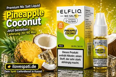 Elfliq Nic Salt Pineapple Coconut 20mg 10ml Elfliq Nic Salt Pineapple Coconut 20mg 10ml
