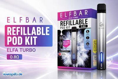 Elf Bar ELFA Turbo Refillable Pod Kit 0.8 Ohm Elf Bar ELFA Turbo Refillable Pod Kit 0.8 Ohm