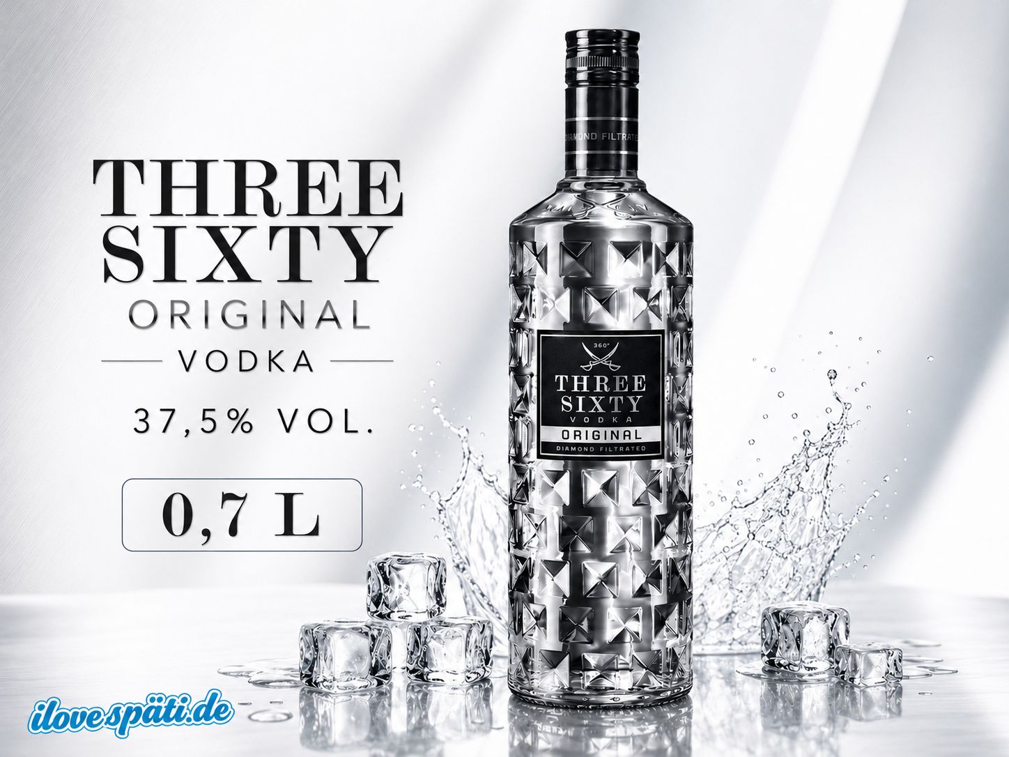 Three Sixty Original Vodka 0,7 L 37,5% Vol.