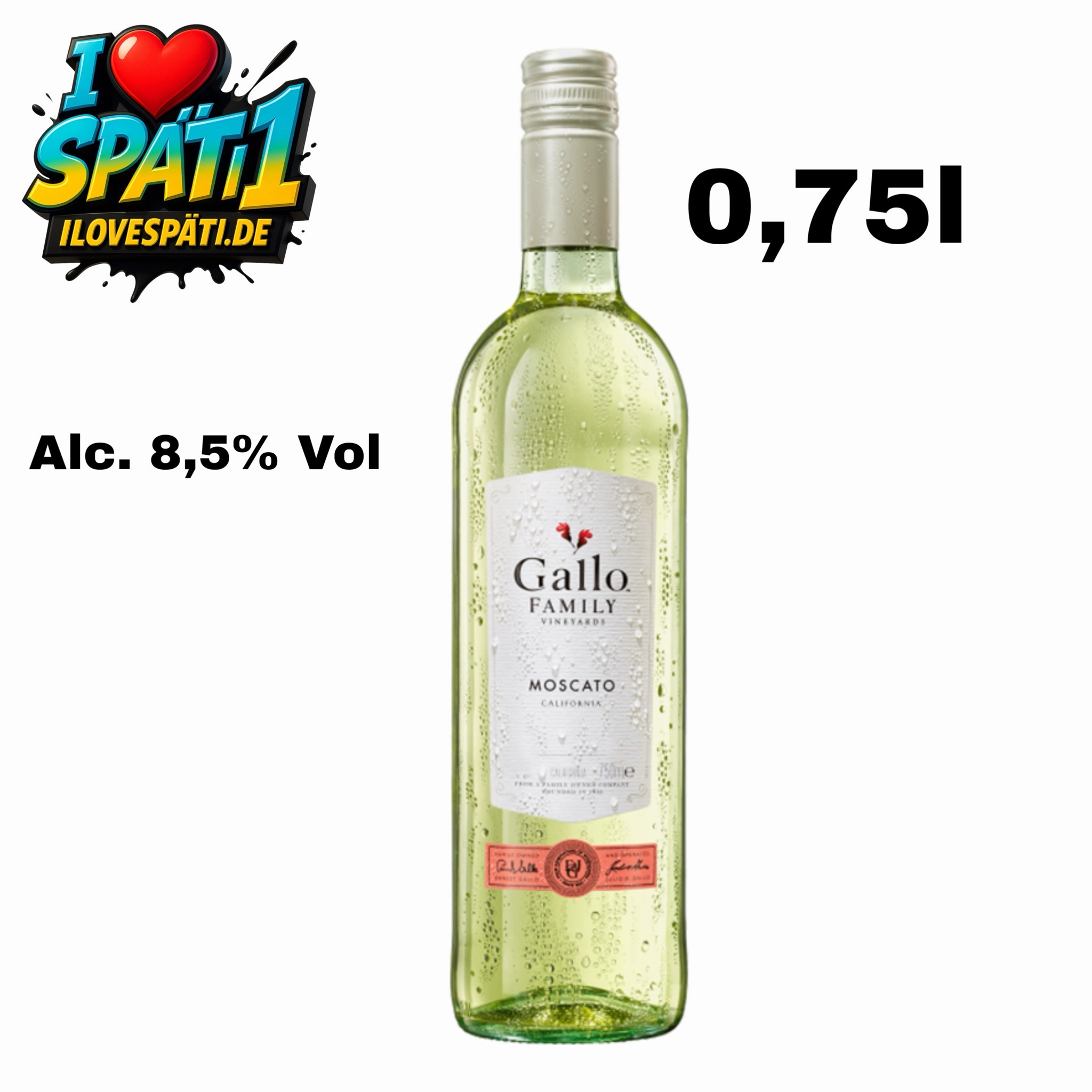 Gallo Family Vineyards Weißwein Moscato süß 0,75l
