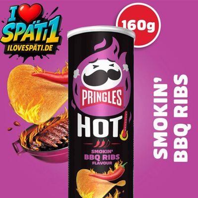 PRINGLES HOT SMOKIN' BBQ RIBS 160G