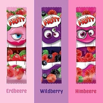 Fruchtige Fritt Kaubonbons im Mix