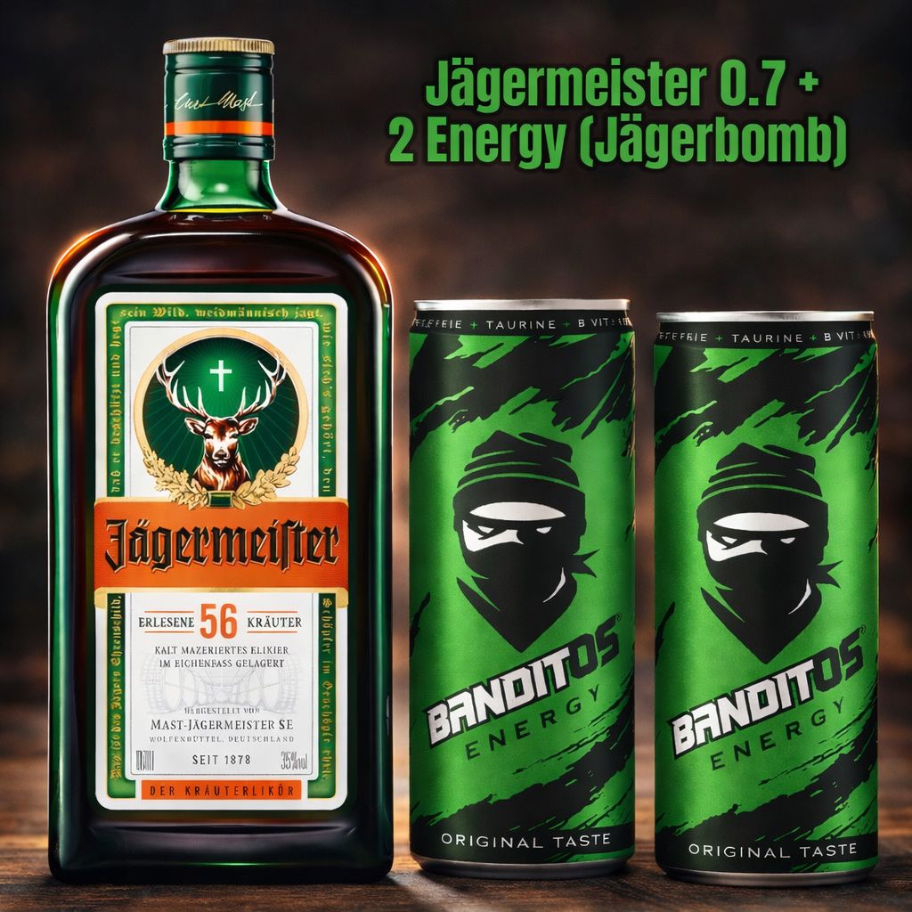 Jägermeister 0.7 + 2 Energy