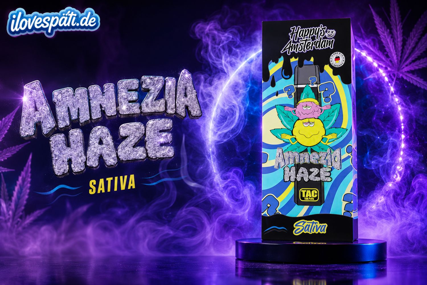 Happy’s Amsterdam Amnesia Haze TAC Vape 1 ml (1000 mg)