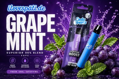 OnlyGrams Superior Blend Grape Mint Vape 2ml