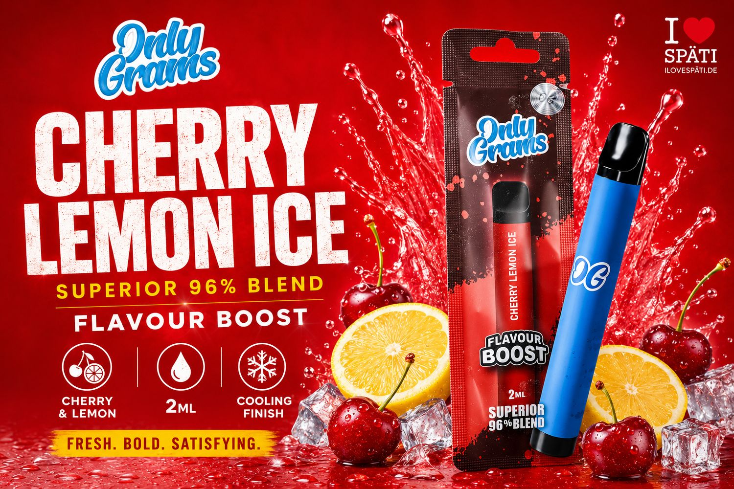 Only Grams Cherry Lemon Ice Vape 2ml