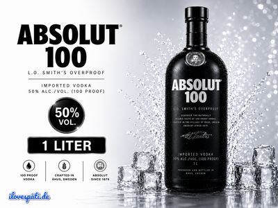 Absolut Vodka 100 1L 50% Vol
