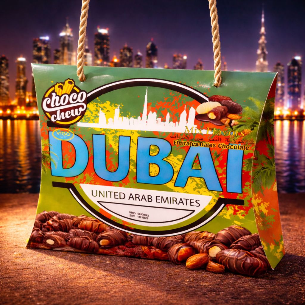 Dubai Choco Dates Geschenk-Tasche – Mix Flavors 500g