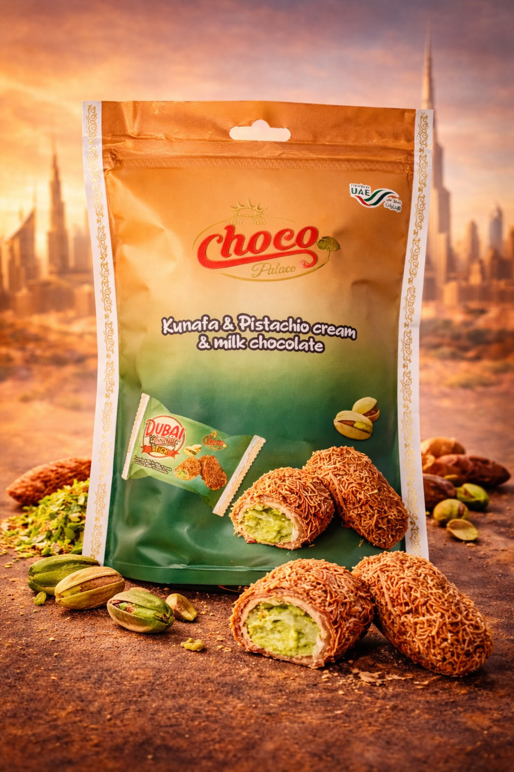 Choco Palace Kunafa mit Pistaziencreme & Milchschokolade 500g