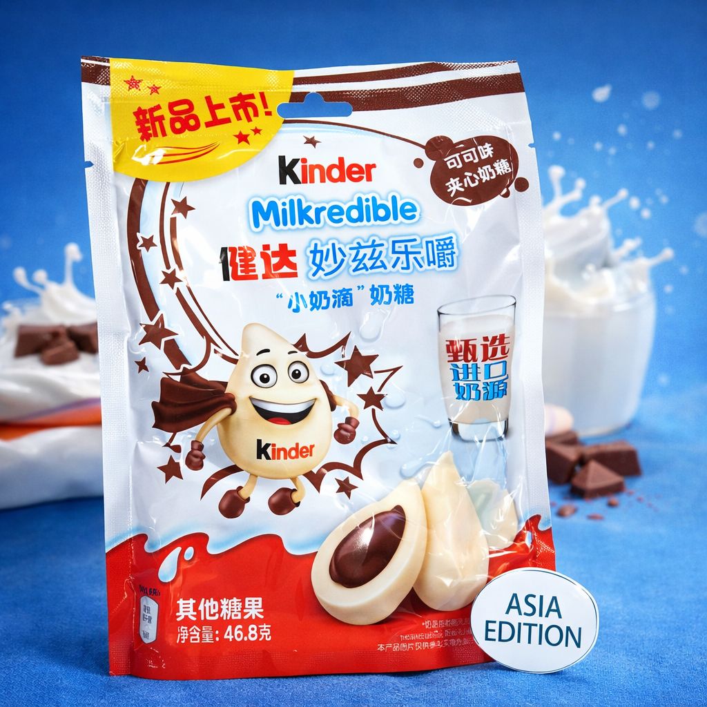 Kinder Milcredible Milk Drops – Milk & Cocoa Filling (46,8 g) Kinder Milcredible Milk Drops – Milk & Cocoa Filling (46,8 g)