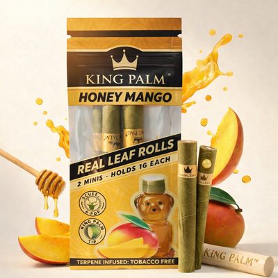 King Palm Real Leaf Rolls – Blue Grape (2 Mini Rolls)