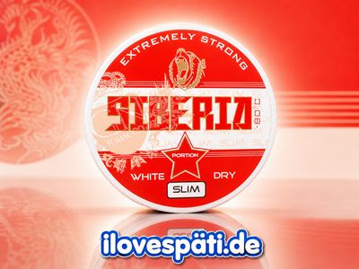 SIBERIA -80°C White Dry Slim Portion Snus – 13 g, 43 mg/g