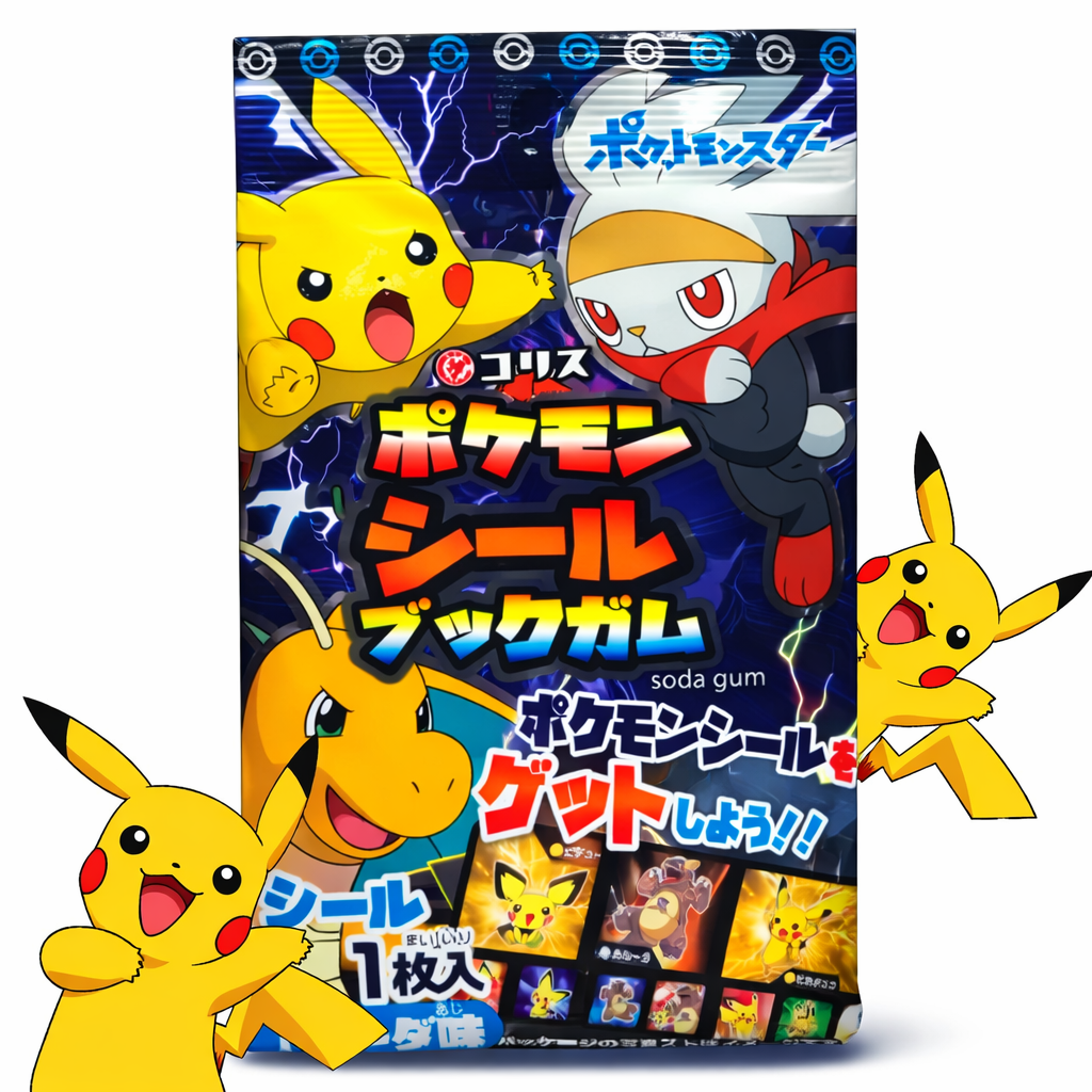 POKEMON BUBBLE GUM WITH STICKER COLA FLAVOR