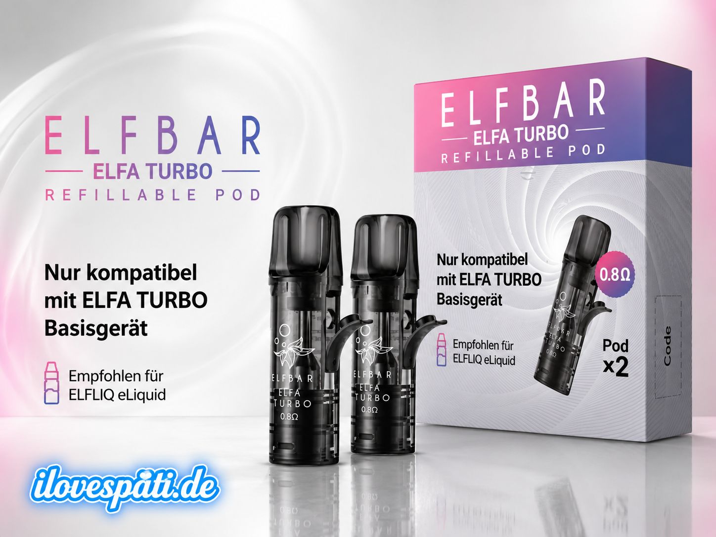 ELFBAR ELFA Refillable Pods 0.8Ω (2er Pack)