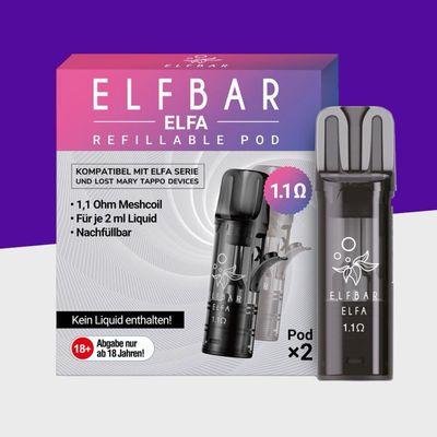 ELFBAR ELFA Refillable Pods 1.1Ω (2er Pack)