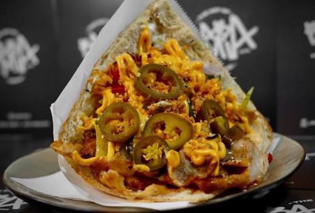 62. Chilli Cheese Drehspießtasche Hähnchen