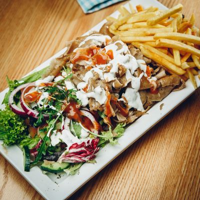 66. Drehspieß Teller Groß Hähnchen