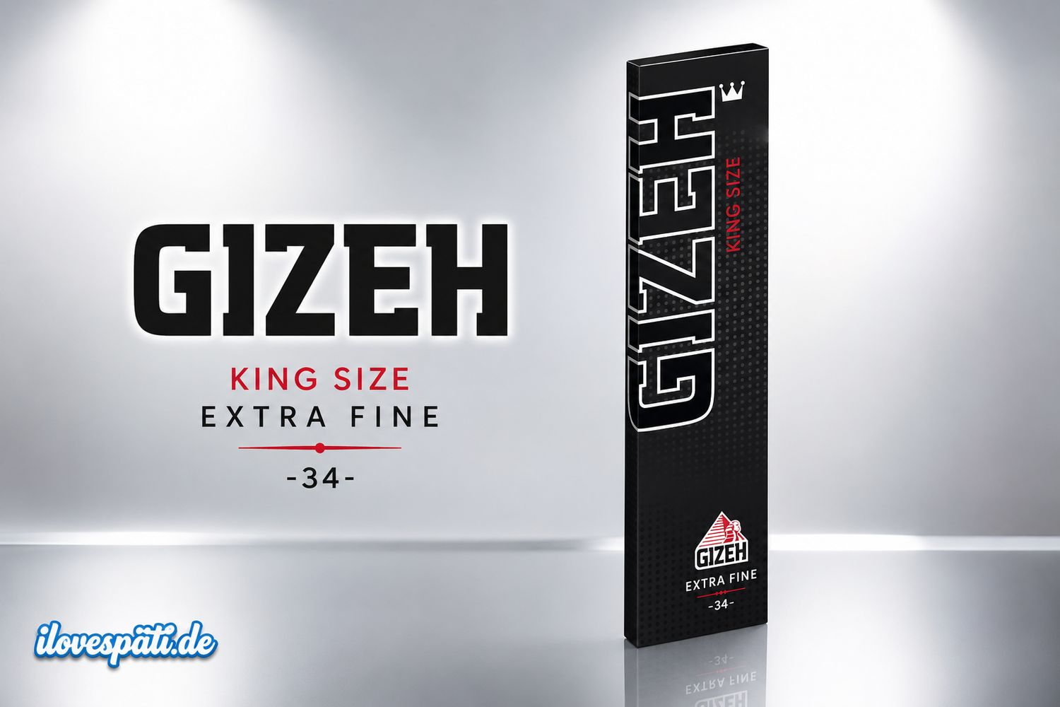 GIZEH King Size Extra Fine – 34 Blättchen Zigarettenpapier