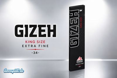 GIZEH King Size Extra Fine – 34 Blättchen Zigarettenpapier