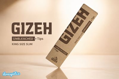 GIZEH Unbleached King Size Slim + Tips Zigarettenpapier
