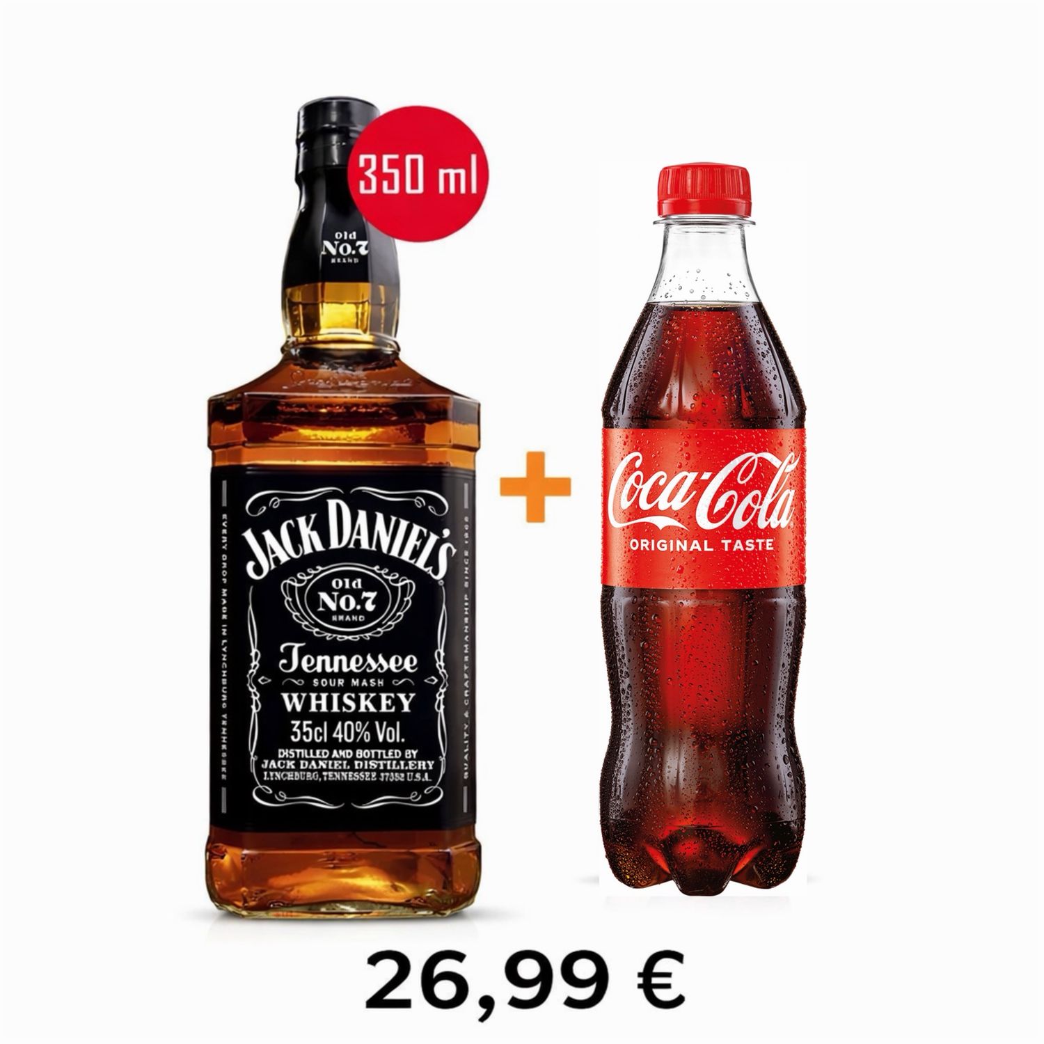 Jack Daniel’s 35 cl + Coca-Cola 0,5 l