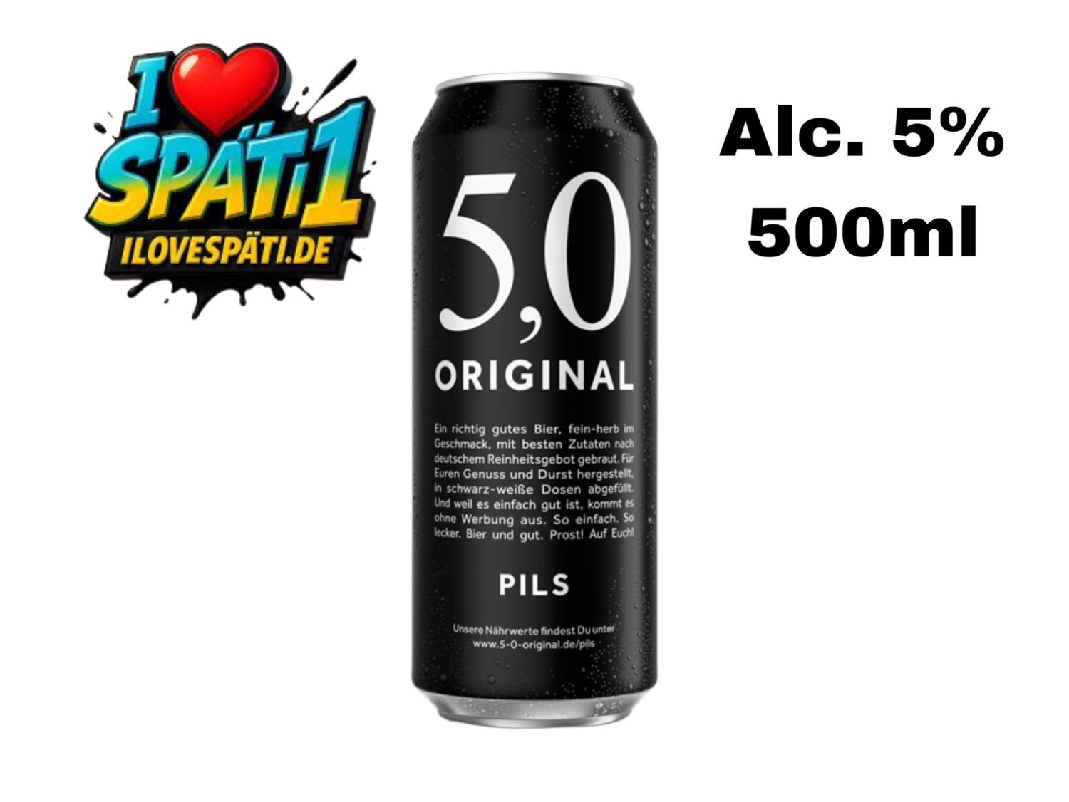 5,0 Original Bier Dose 500ml