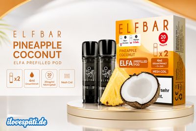 ELFBAR ELFA Prefilled Pod Pineapple Coconut 20mg/ml Nikotinsalz (2er Pack)