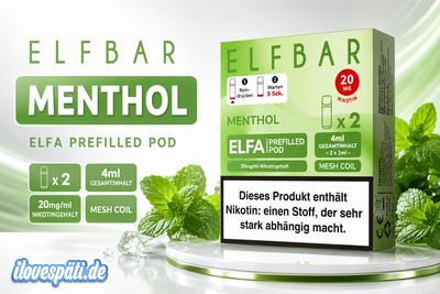Elf Bar ELFA Prefilled Pod Menthol 2er Pack (4ml)