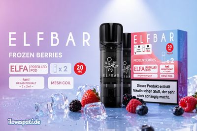 Elfbar ELFA Prefilled Pod – Frozen Berries, 20 mg Nikotin, 2er Pack