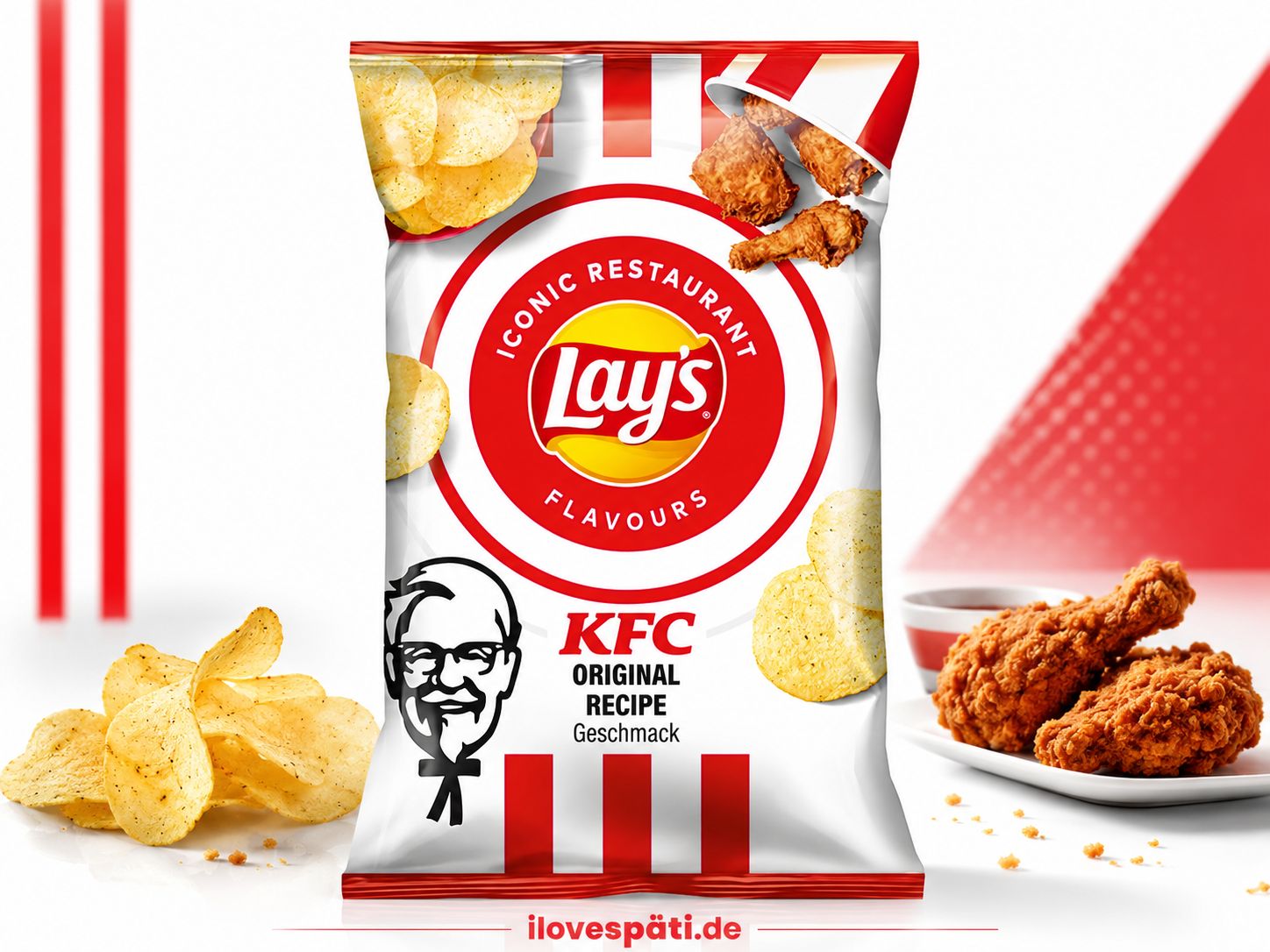 Lay’s Iconic Restaurant Flavours KFC Original Recipe Kartoffelchips 150 g